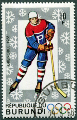 Burundi Stamp for 1968 Grenoble Winter Olympics