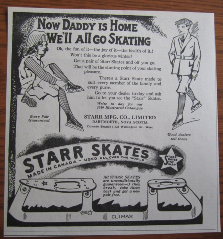 Starr Skates Ad 1919