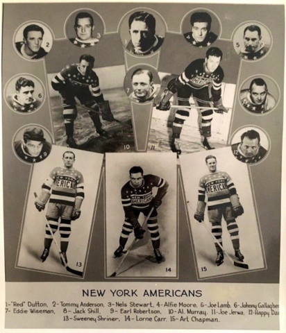 New York Americans Team Photo Collage 1938