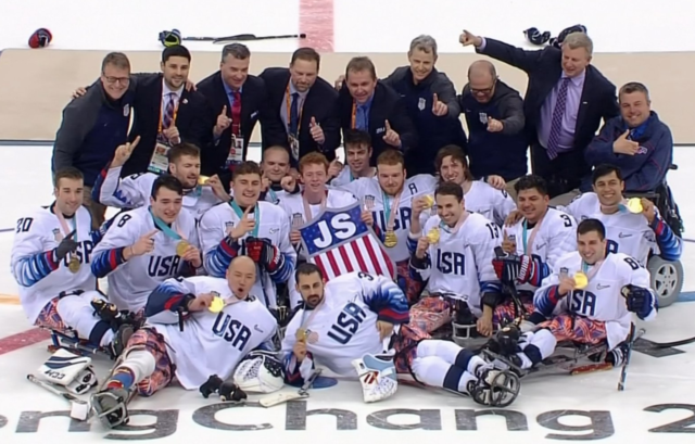 U.S. Paralympic Sled Hockey Team 2018 Paralympics Para Ice Hockey Champions