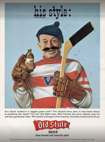 Old Style Beer Hockey Ad 1969