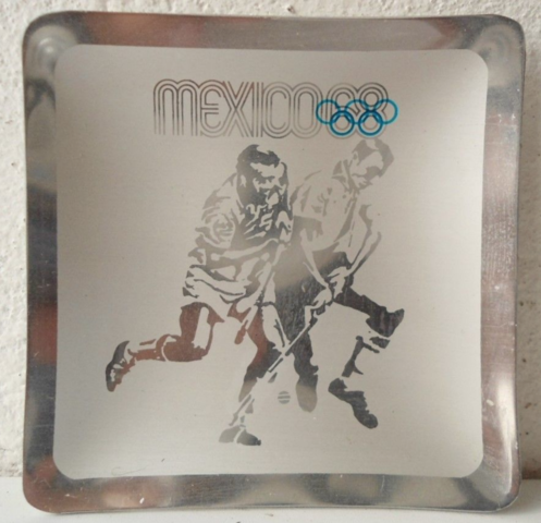 Mexico 1968 Summer Olympics Field Hockey Ashtray Souvenir