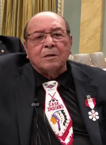 Fred Sasakamoose with the 2018 Order of Canada