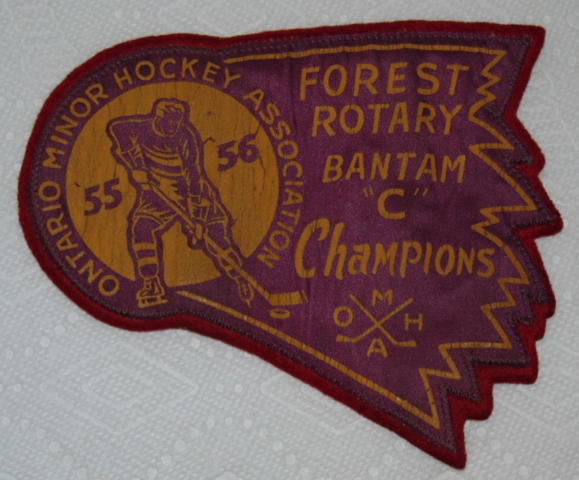Ontario Minor Hockey Association 1956 Bantam C Champions Patch - Forest Rotary 