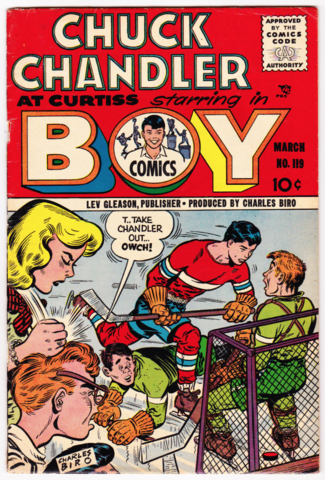 1956 Boy Comics No.119 Chuck Chandler Hockey 