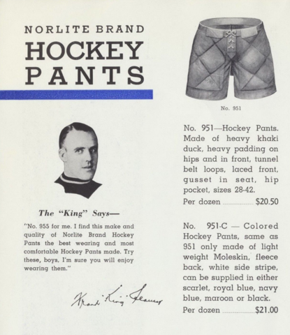 Norlite Hockey Pants Ad 1921