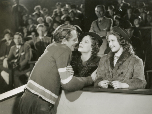 King of Hockey Movie Still 1936 with Dick Purcell, Anne Nagel & Ann Gilles