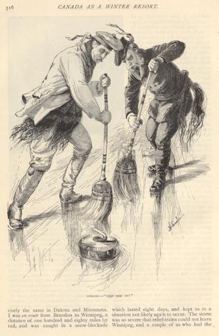Curling Print 1885 Montreal Carnival
