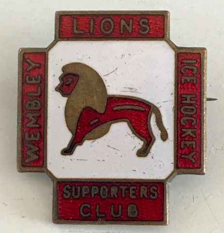 Wembley Lions Ice Hockey Supporters Club Pin-Back