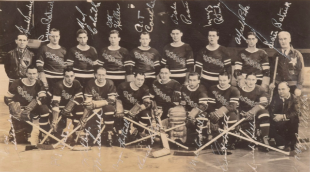 New York Rangers Team Photo 1939 - Autographed