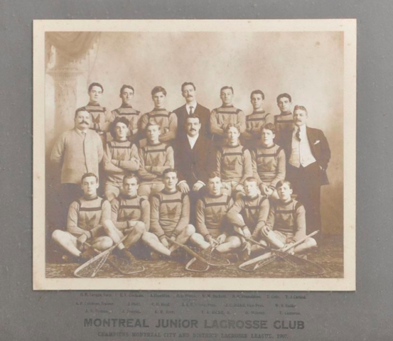Montreal Junior Lacrosse Club 1907 Champions of Montreal & District Lacrosse