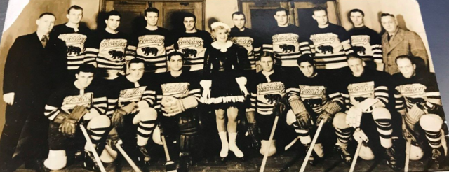Hershey Bears Hockey Team 1937 with Sonja Henie