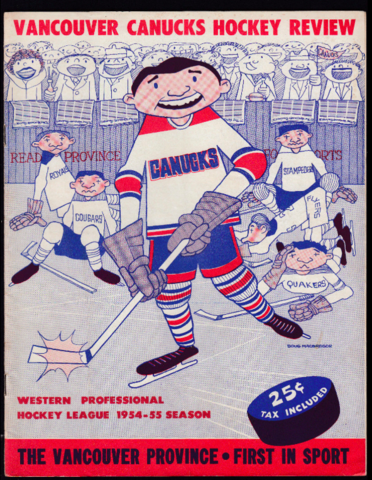 Vintage Vancouver Canucks Program 1954-55