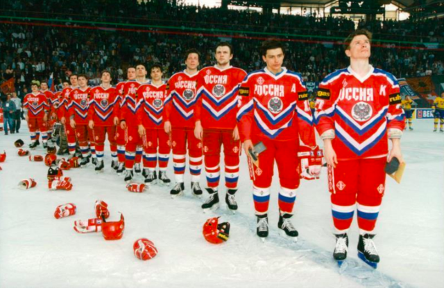 Russia Men's National Ice Hockey Team 1993 at World Championships in Germany