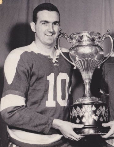 Jack Costello with the 1963 Allan Cup
