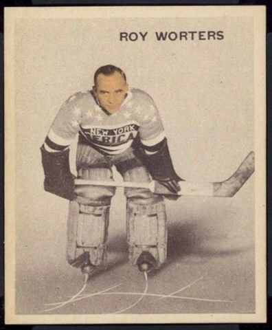 Roy Worters Hockey Card 1933 Ice Kings World Wide Gum No. 11