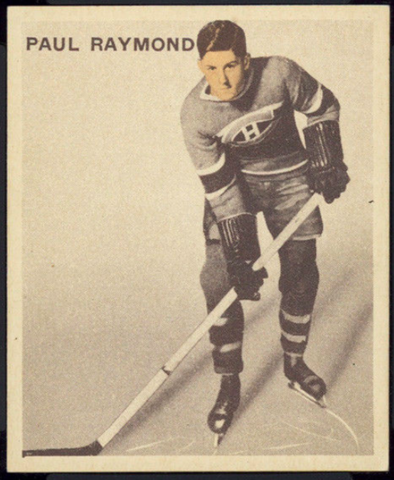 Paul Raymond Hockey Card 1933 Ice Kings World Wide Gum No. 18
