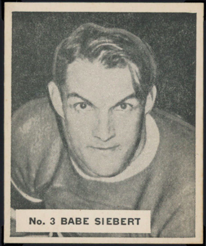 Babe Siebert Hockey Card 1937 World Wide Gum No. 3