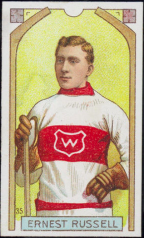 Ernest Russell Hockey Card 1911 C55 Imperial Tobacco No. 35