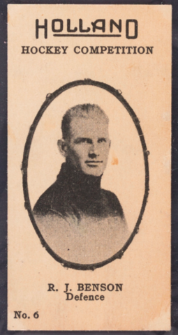 Bobby Benson Hockey Card 1924 Holland Creameries No. 6