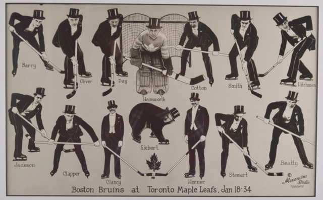 Toronto Maple Leafs and Boston Bruins in Tuxedos 1934