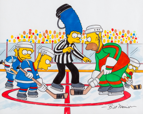 The Simpsons "Hockey Game" by Bill Morrison 2001