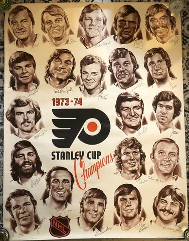 Philadelphia Flyers 1974 Stanley Cup Champions drawing by Charles Linnett