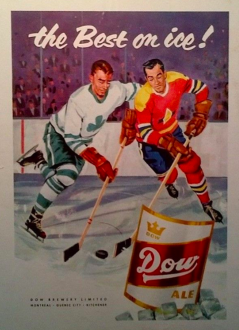 Hockey Beers - Dow Ale Ad 1956