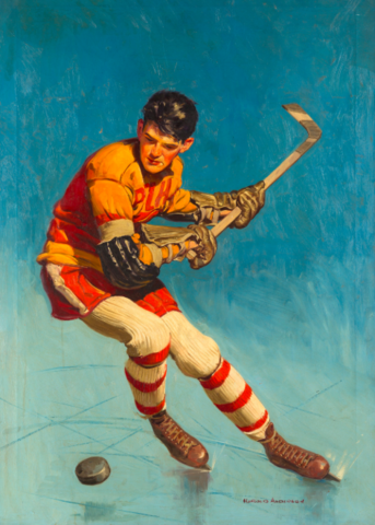 Harold Anderson Hockey Painting 1930s