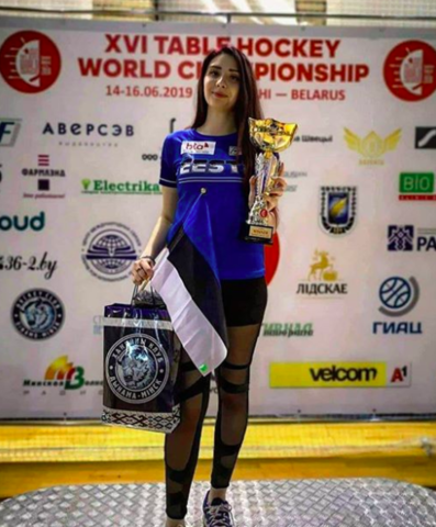 Maria Saveljeva 2019 Women's World Table Hockey Champion