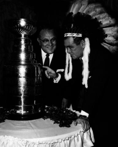 Arthur Wirtz & James D. Norris with the 1961 Stanley Cup