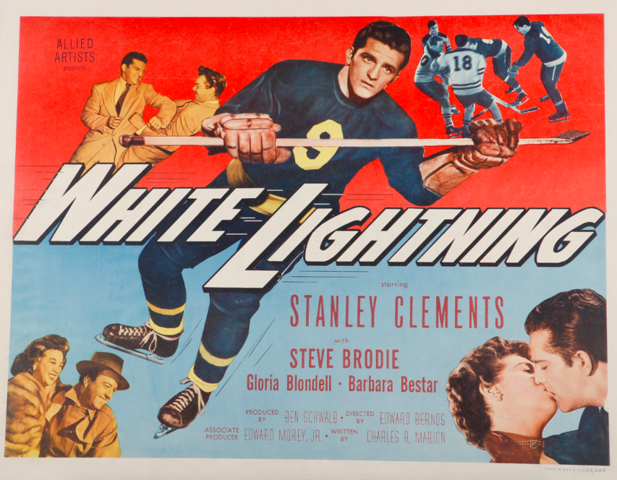1953 White Lightning Hockey Movie Poster