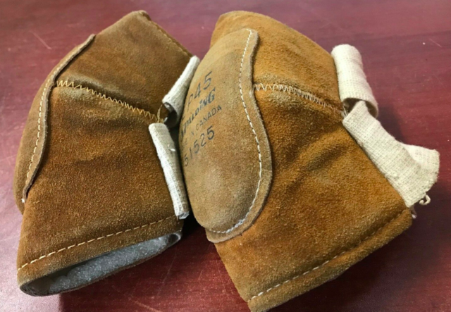 Vintage Spalding Leather Hockey Elbow Pads - Model EP45