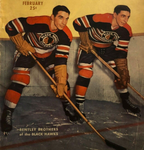 Doug Bentley and Max Bentley 1947 Chicago Black Hawks