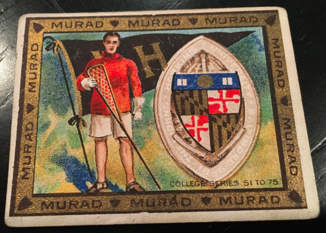 Murad Lacrosse Card 1909 College Series 51-75 The John Hopkins University