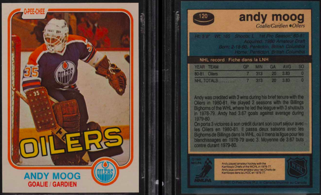 Andy Moog Hockey Card 1981 O-Pee-Chee #120