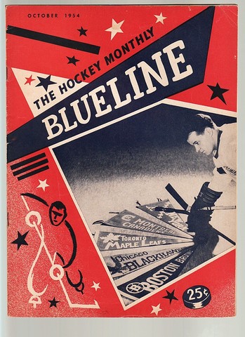 Ice Hockey Mag 1954 2  Blueline Godie Howe cover