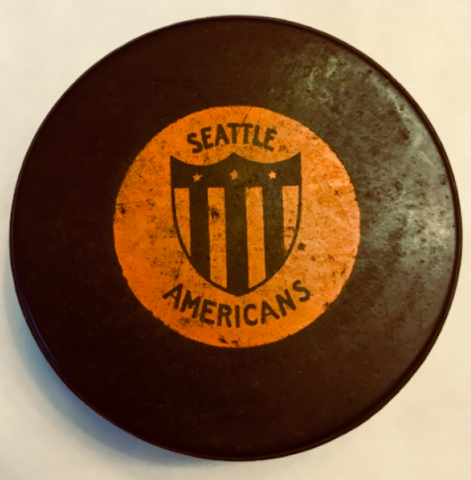 Seattle Americans Hockey Puck 1956 Western Hockey League