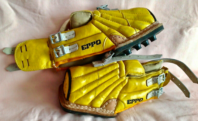 EPPO Hockey Goalkeeper Boots 1970s - Vintage Field Hockey Goalkeeper Boots