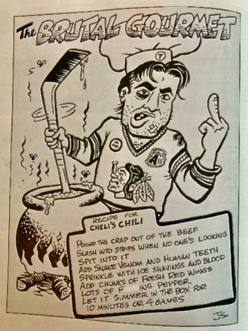 The Brutal Gourmet 1993 Chicago Blackhawks Cartoon
