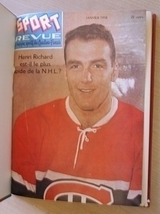 Ice Hockey Mag 1958 French Sport Review  Henri Richard cover