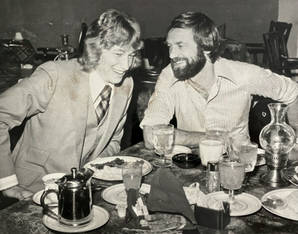 Wayne Gretzky & Nelson Skalbania share a laugh about Hockey June 12, 1978