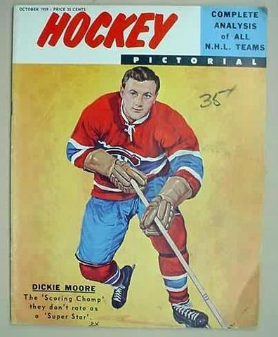 Ice Hockey Mag 1959 Hockey Pictorial  Dickie Moore cover