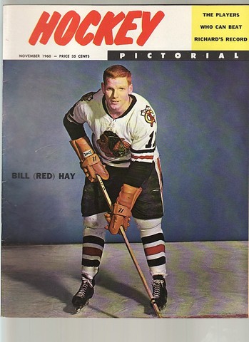 Ice Hockey Mag 1960 Hockey Pictorial Bill Hay cover