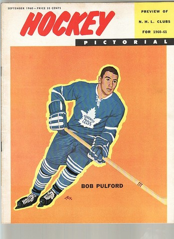 Ice Hockey Mag 1960 Hockey Pictorial  Bob Pulford cover