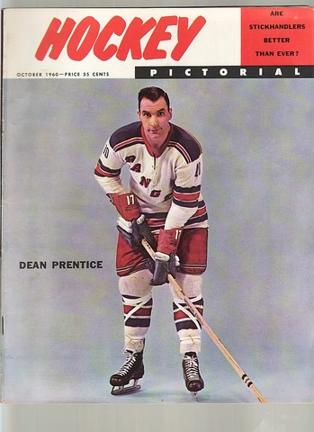 Ice Hockey Mag 1960 Hockey Pictorial  Dean Prentice cover
