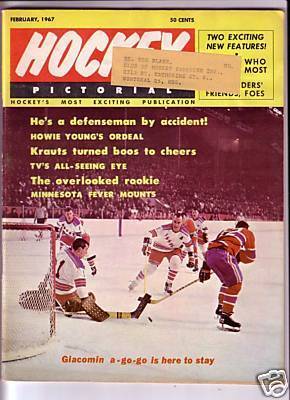 Hockey Mag 1967 Toe Blake Mail