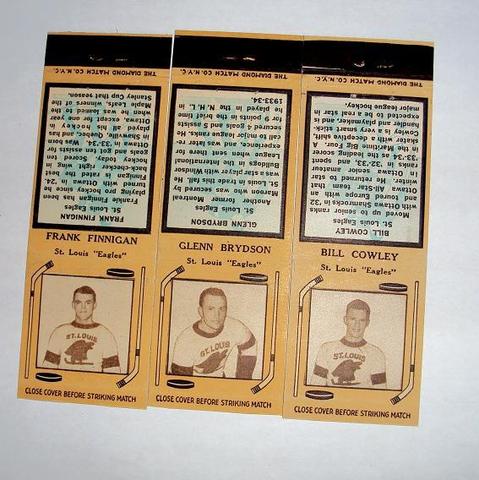 Hockey Matchbooks 1936  St Louis Eagles
