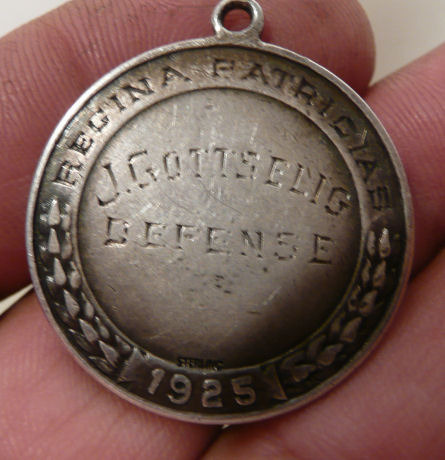 Ice Hockey Medal 1925  Regina Patricias - Johnny Gottselig