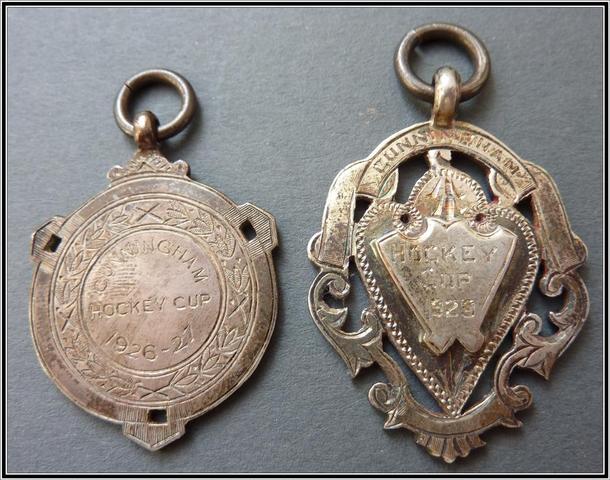 Cunningham Hockey Cup Medals 1926-27  &  1925